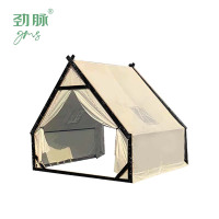 劲脉 户外露营帐篷 米黄色-3*2.5*2.7M 顶