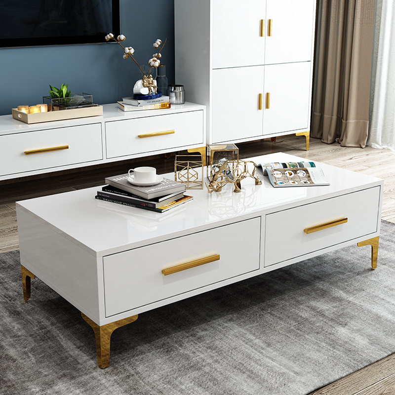 北欧电视柜茶几组合套装现代简约小户型客厅卧室轻奢后现代电视柜 100*50*40茶几配送+安装 组装