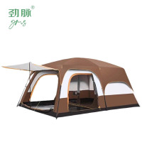 劲脉 露营/旅游/登山帐篷 户外野营帐篷 咖啡色-380*260*185CM 顶