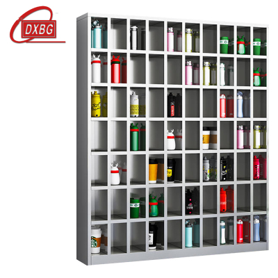 DXBG201不锈钢员工车间多格茶杯放置收纳柜70格水杯柜1800*1500*250
