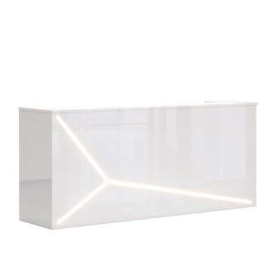 中豫鑫泽ZYXZ5041847 吧台收银台烤漆小型柜台简约现代商用吧台桌公司前台接待台 2.0米