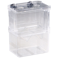 幼鱼隔离盒斗鱼盒隔离网幼鱼亚克力繁殖盒挂式大号小号