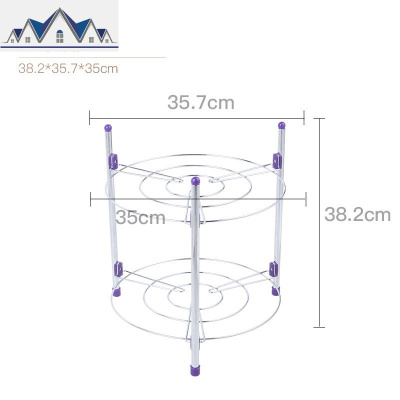 不锈钢厨房置物架落地多层三角收纳锅架转角架家用微波炉放锅架子 三维工匠