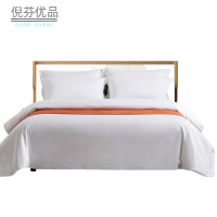 倪芬优品 精选酒店布草 纯棉白色三件套 适用于1.2m床 套