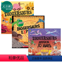 [正版]Diggersaurs 忙碌的恐龙工程车系列3册套装 图画多彩活泼 儿童趣味想象故事绘本 英文原版 进口图书