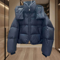 年冬季韩版立领连帽棉服女短款新款宽松加厚保暖面包服外套
