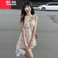 YIBUSHENG法式小众碎花裙吊带连衣裙女季别致甜辣风小个子收腰显瘦裙子