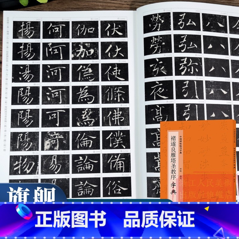 褚遂良雁塔圣教序字典 [正版]褚遂良雁塔圣教序字典 中国碑帖临习字典 按偏旁部首归类行书隶书楷书毛笔书法字典工具书 书法