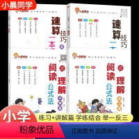 [4本装]阅读理解公式法❤️速算技巧一本通 小学通用 [正版]小学语文阅读理解公式法阅读理解答题满分公式模板 三四五六年