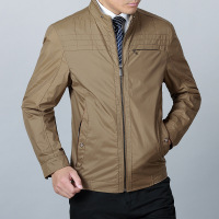 秋季外套男大码上衣休闲夹克衫胖加肥加大宽松立领外套大码男装