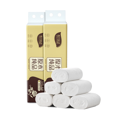 4层32卷-包悦竹金装4层加厚32卷工厂直供无芯扁卷厕纸擦手纸卫生纸卷筒纸原生木浆母婴适用速溶卷纸4层加厚32卷