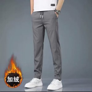 休闲冰丝裤子男韩版大码时尚潮流直筒裤_540_631