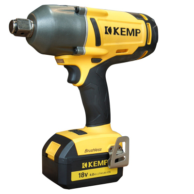 KEMP肯普扳手C-BIP-P61-R17T1000-KS18V 无刷3/4" 方头 1000Nm 枪型冲击式充电扳手组 黄色
