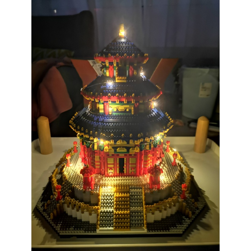 颗粒玩具兼容乐高中国风建筑北京天坛模型成人 霍格沃兹城堡[7750pcs]