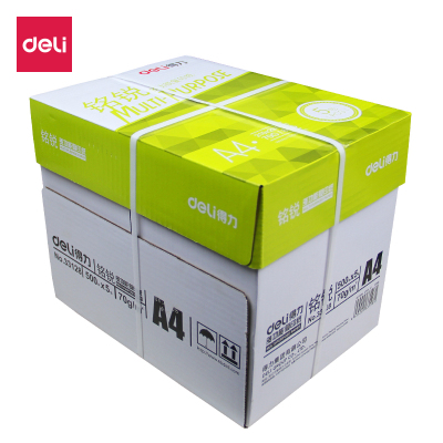 得力(deli)33128复印纸A4纸打印铭锐木浆复印纸70g整箱500张/包5包装