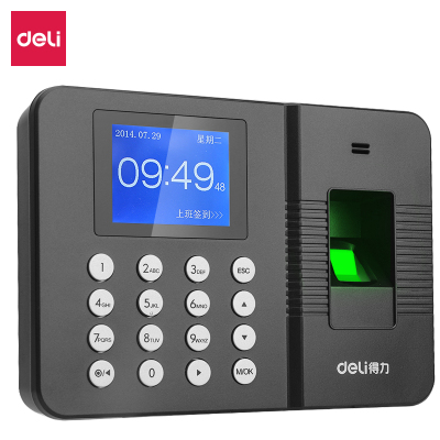 得力(deli)3960Z指纹考勤机银黑色