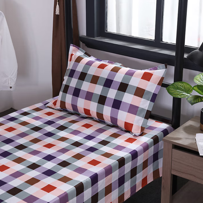 煊煜全棉床单(印花格子)160*230cm 条