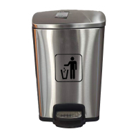 优彩嘉 不锈钢垃圾桶 大号脚踏单桶 60L YCJ-S62