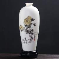 MULTIPOTENT茶宠摆件德化陶瓷花瓶工艺品徐宝敬收藏作品-菊
