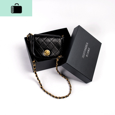 网红小包包女2020新款潮ins百搭夏天高级感链条包洋气质感斜挎包NEW LAKE 黑色女斜挎包