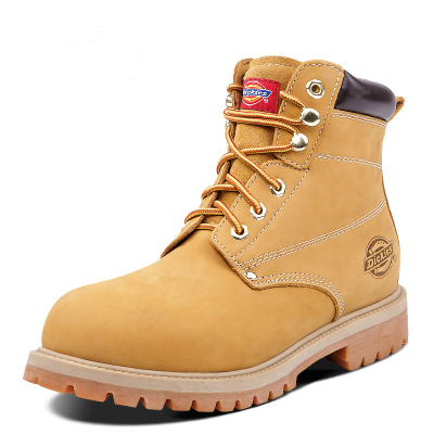DICKIES欧美风靴子秋季男靴子真皮踢不烂橡胶底大黄靴工装靴男士短靴174M50LXS26