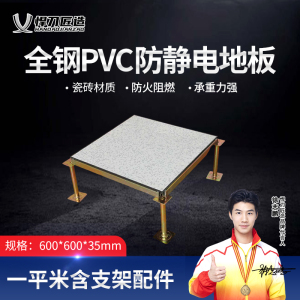 悍刀匠造 全钢PVC防静电活动地板 600*600*35mm HDJ-320S-OJG6035BH