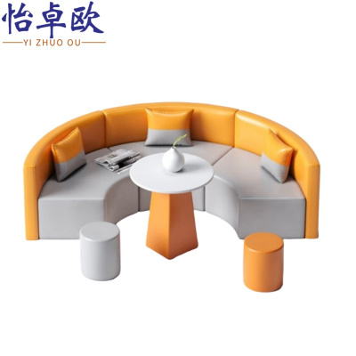 怡卓欧沙发三人位+茶几+2圆凳套