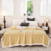 雅鹿提花舒棉绒双层毛毯 聚酯纤维双层复合保暖