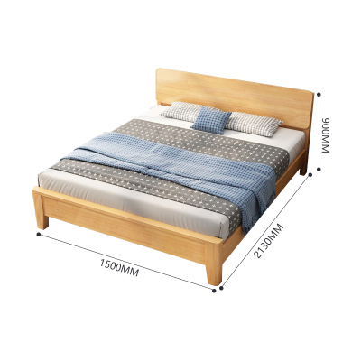 臻远ZY4031117 实木床宿舍家具1.5米单人床