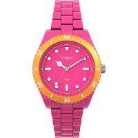Timex /天美时经典复古石英腕表防水商务休闲手表Pink粉金鳄鱼纹皮