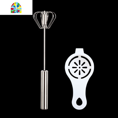 半自动不锈钢家用手动非电动搅拌器打鸡蛋迷你小型烘焙工具 FENGHOU 蓝色防滑手柄12寸打蛋器