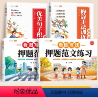 [全套4本]看图写话押题范文+练习+优美句子+修辞手法 小学一年级 [正版]看图写话押题范文一年级下学期二年级人教版每日