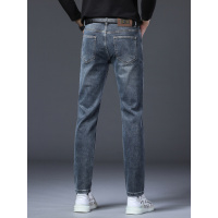 秋冬新款男士潮流弹力修身小直筒新款高端百搭牛仔长裤