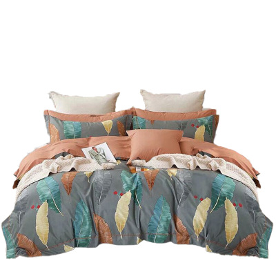 天琴床品四件套230*250cm柔软舒适岁月静好时韵贵妃绒TQ-T115