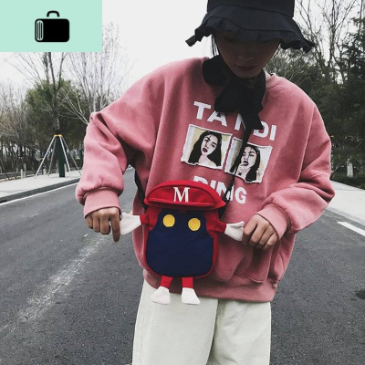 ins超火马里奥女士单肩包chic时尚女包日系小清新可爱卡通帆布包NEWLAKE女手包
