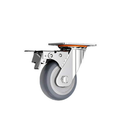 锴晟 万向轮 推车轮 承重脚轮 5寸 重型 TPR橡胶 刹车 个