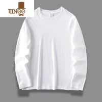 YANXU270g2023秋季新款白色打底衫男长袖t恤冬款纯色卫衣