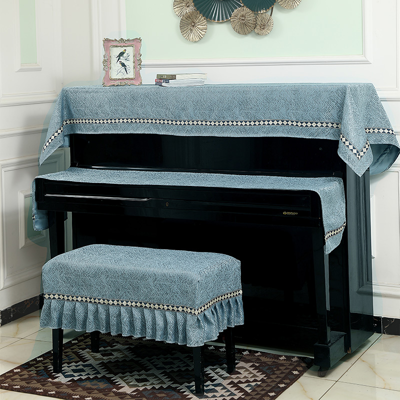 通用钢琴罩半罩简约防尘数码智能theone钢琴米魁巾盖布蒙布日式珠