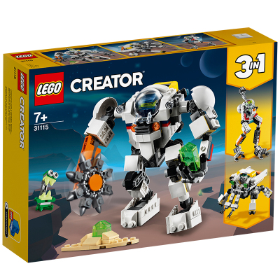 LEGO乐高创意百变系列太空采矿机甲31115玩具拼插积木7+男孩女孩生日礼物