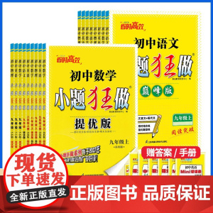 2024秋恩波初中小题狂做语文数学英语物理化学提优版巅峰版七八九年级上册苏科版江苏版同步课时作业学霸必刷题练习册