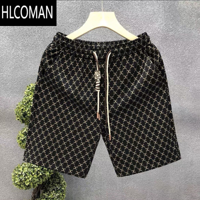 HLCOMAN轻奢休闲短裤男款夏季高端裤子时尚百搭五分裤男士沙滩直筒大裤衩