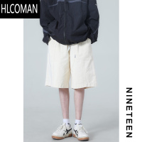 HLCOMAN十九秋/夏季新款日系工装短裤男生宽松cityboy阔腿直筒休闲五分裤