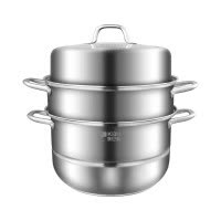 康巴赫蒸锅家用304不锈钢三层加厚馒头煮炖汤锅电磁炉燃气灶通用