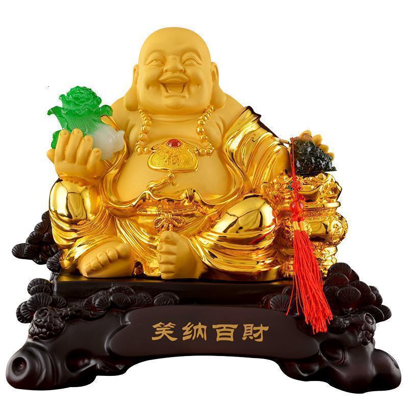 家柏饰(corated)笑纳百财弥勒佛像笑佛摆件家居客厅玄关摆件开业乔迁