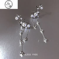 JiMiyyds 珍珠流苏耳骨夹无耳洞女款耳环小众设计感高级耳饰气质百搭