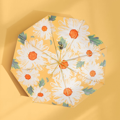 遮阳伞女夏双层太阳伞古达小巧便携晴雨伞两用折叠小清新