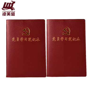 凌美盛 PU皮党员学习笔记本A5 棕色/本