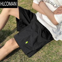 HLCOMAN夏季薄款冰丝短裤男女生休闲ins潮牌日系痞帅百搭潮流沙滩五分裤