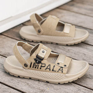 字母款春夏季个性男士经典时尚简约拖鞋透气休闲户外一脚蹬懒人鞋