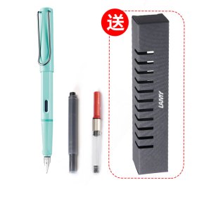 德国原装LAMY凌美马卡龙粉色绿色蓝色钢笔2019新款限量色safari狩猎者系列墨水笔粉嫩清新学生笔 F尖0.5mm